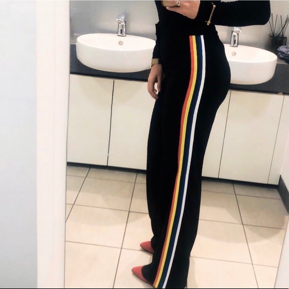 zara rainbow trousers